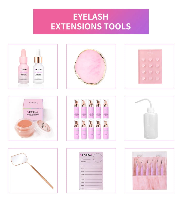 Veyes Inc Easy Fanning Eyelash Extensions Veyelash PBT Silk Russian Volume Lashes Fast Bloom Austomatic Flowering Natural Makeup