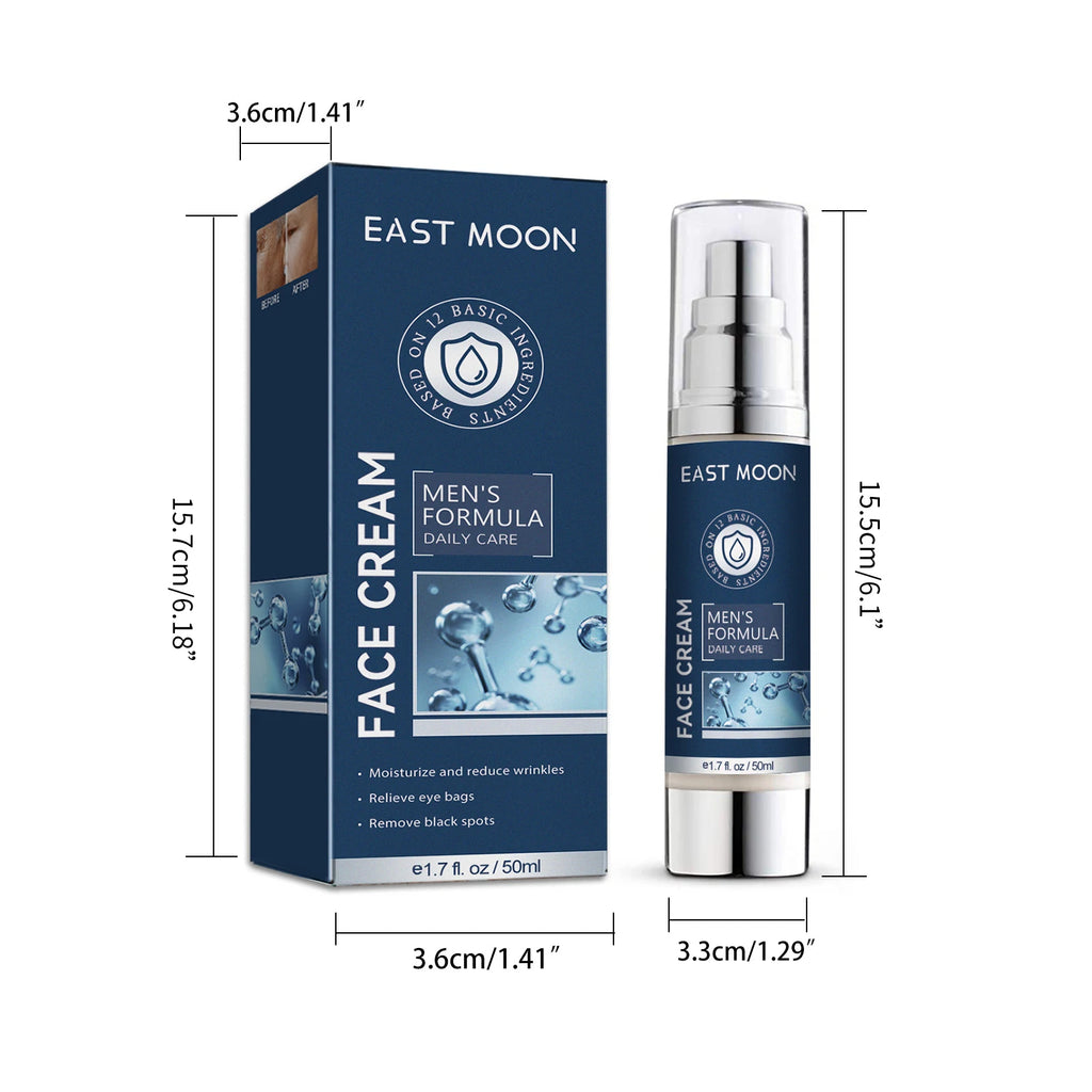 50ml 6 in 1 Men Face Cream Moisturizing Anti-aging Fade Fine Lines Reduce Dark Circles Smoothing Non-greasy Face Cream for Men
