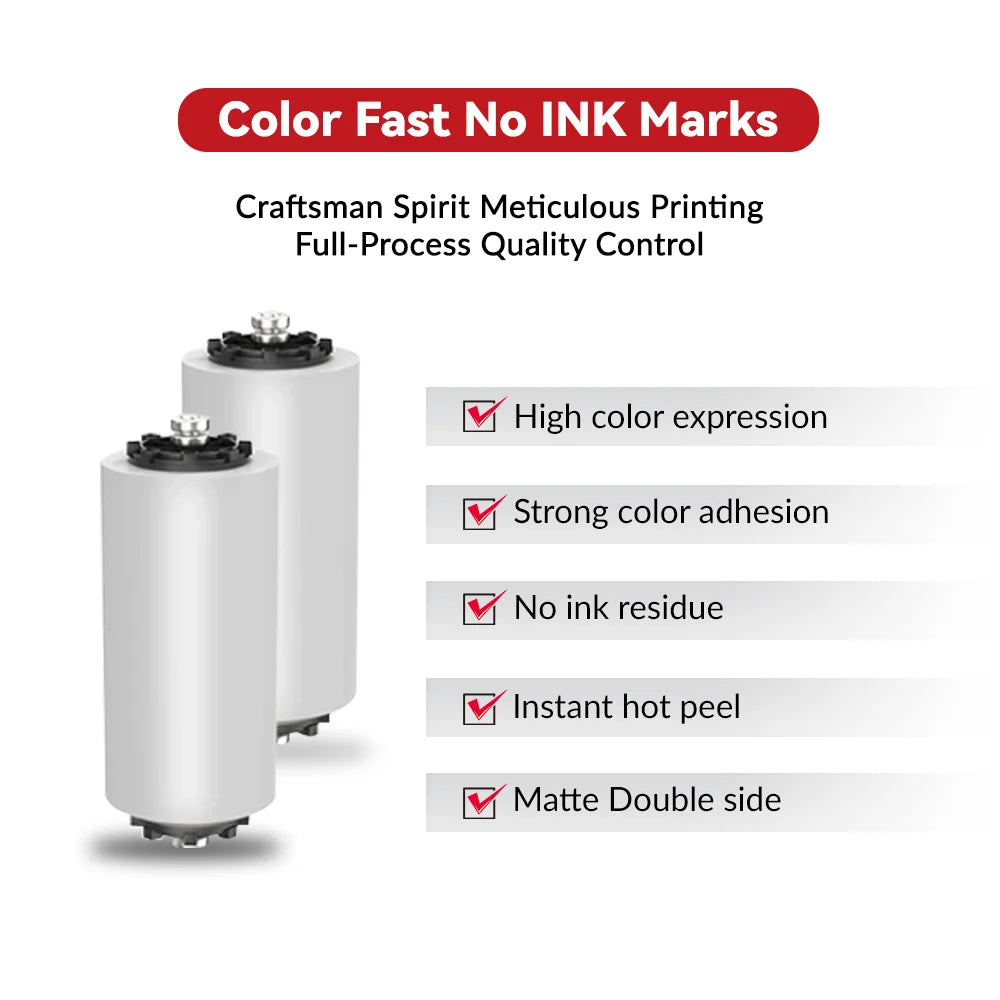 DTF Transfer Film 33cmx100m/13inx328ft Hot Peel Transfer Film Printing Double Side Matt for A3 A4 Desktop DTF Printer