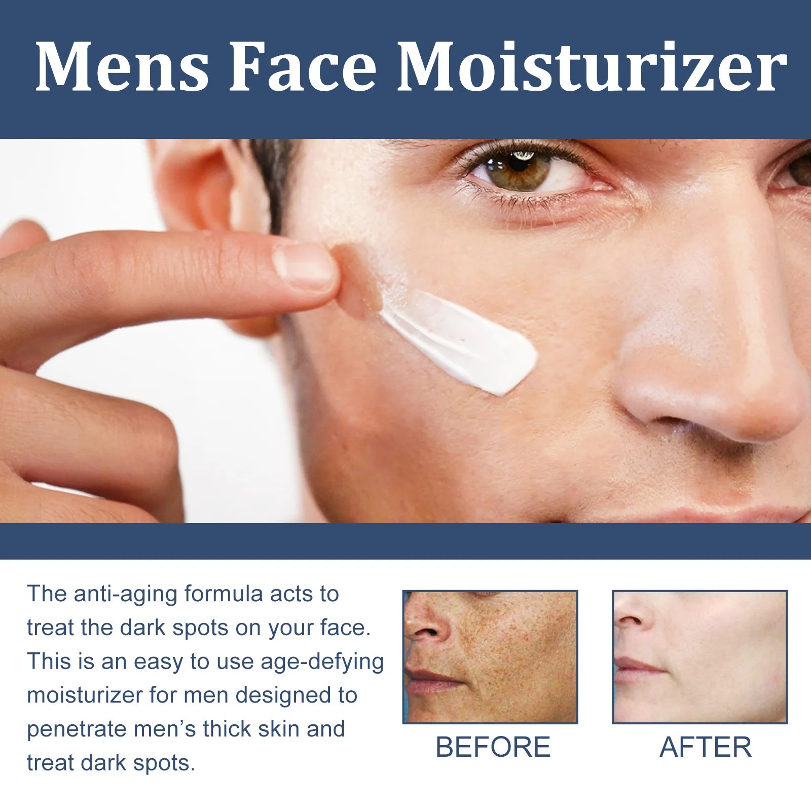 50ml 6 in 1 Men Face Cream Moisturizing Anti-aging Fade Fine Lines Reduce Dark Circles Smoothing Non-greasy Face Cream for Men