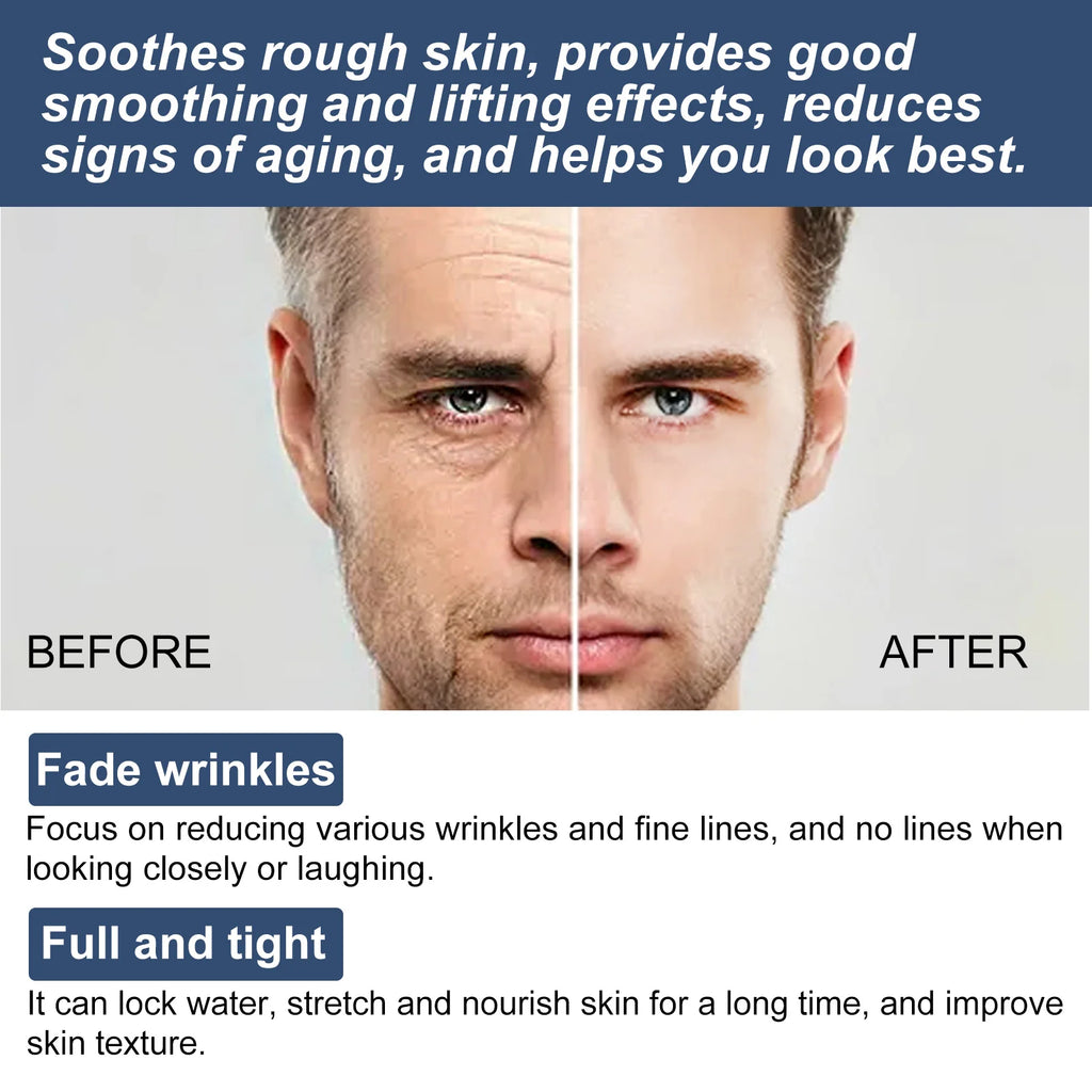 50ml 6 in 1 Men Face Cream Moisturizing Anti-aging Fade Fine Lines Reduce Dark Circles Smoothing Non-greasy Face Cream for Men