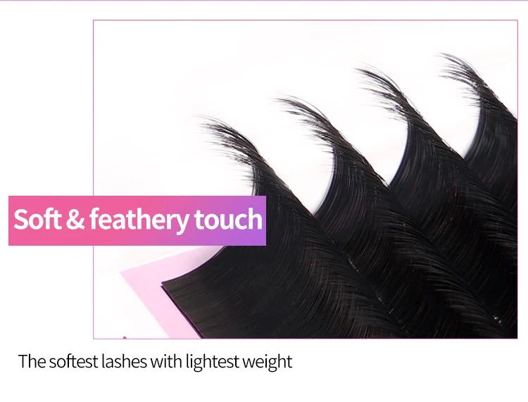 Veyes Inc Easy Fanning Eyelash Extensions Veyelash PBT Silk Russian Volume Lashes Fast Bloom Austomatic Flowering Natural Makeup