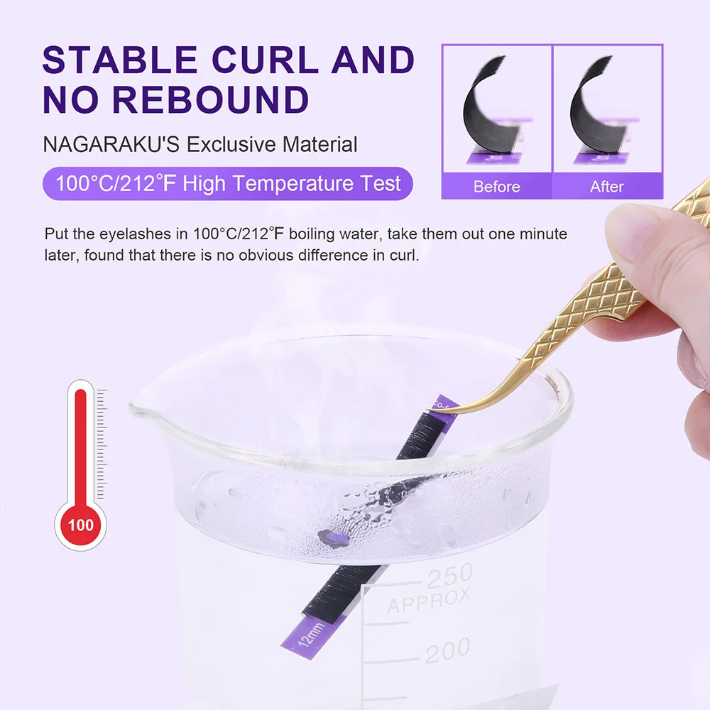NAGARAKU Maquiagem 10 Cases Lashes Individual Eyelash Extensions Supplies Soft Natural Light False Eyelashes Premium Mink