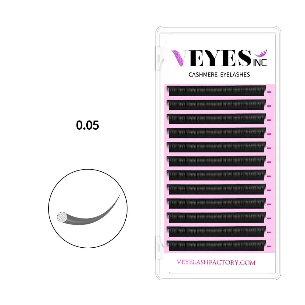 VEYESINC Cashmere Lashes Eyelash Extensions Faux Mink Lashes 8-20mm Professionals Classic Soft Natural Lash Bulk Wholesale