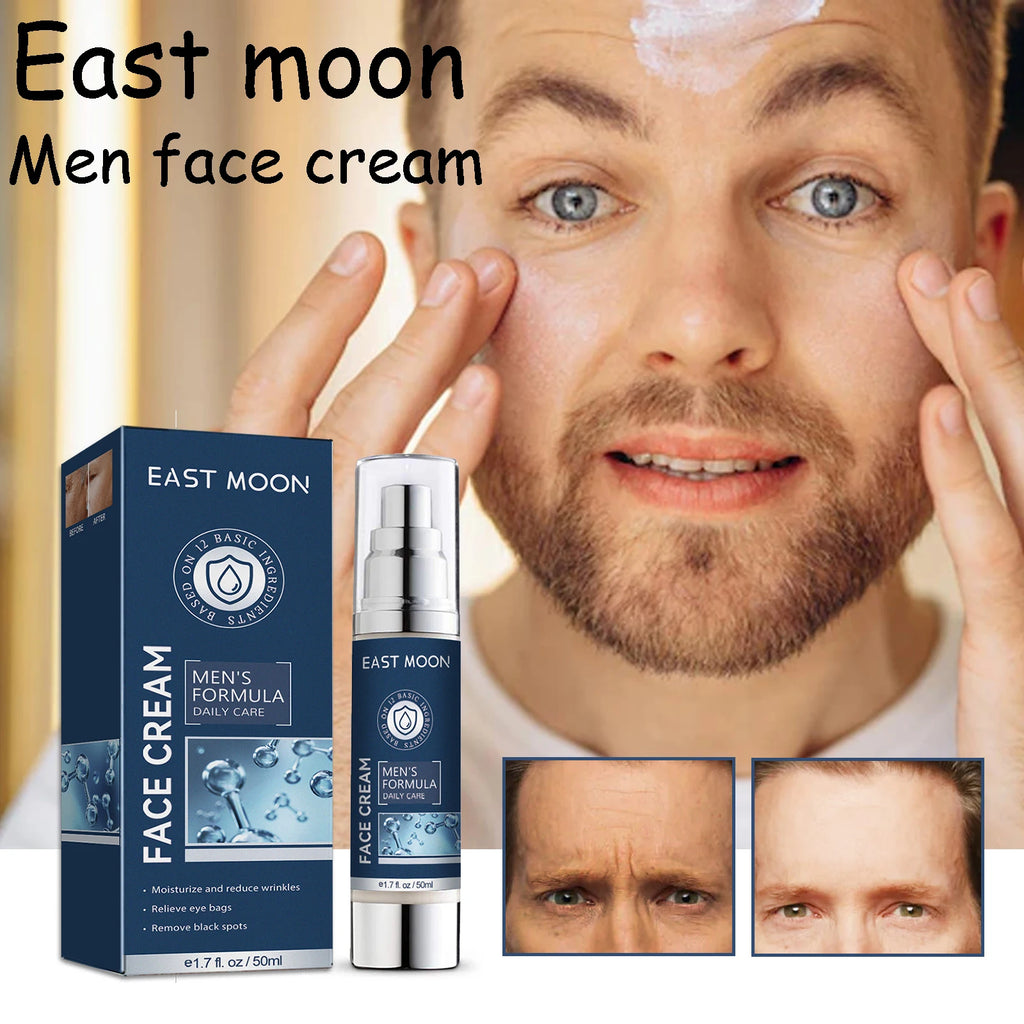 50ml 6 in 1 Men Face Cream Moisturizing Anti-aging Fade Fine Lines Reduce Dark Circles Smoothing Non-greasy Face Cream for Men