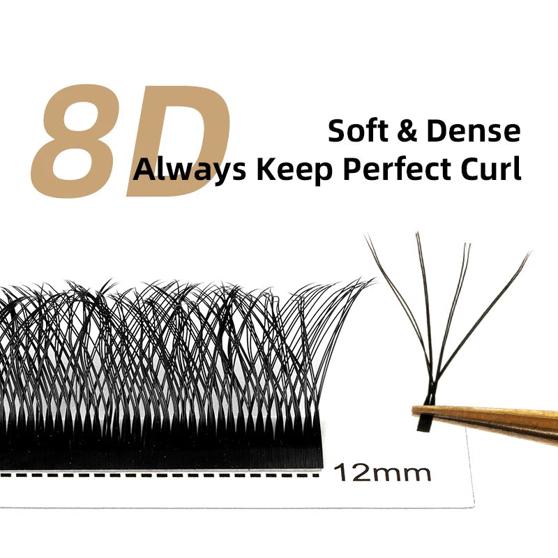 Quewel 5D/6D/8D W lashes 0.07 W Shape Eyelash Extensions 8-14 C/D Curl Natural Soft High Quality Idividual Professional Lashes