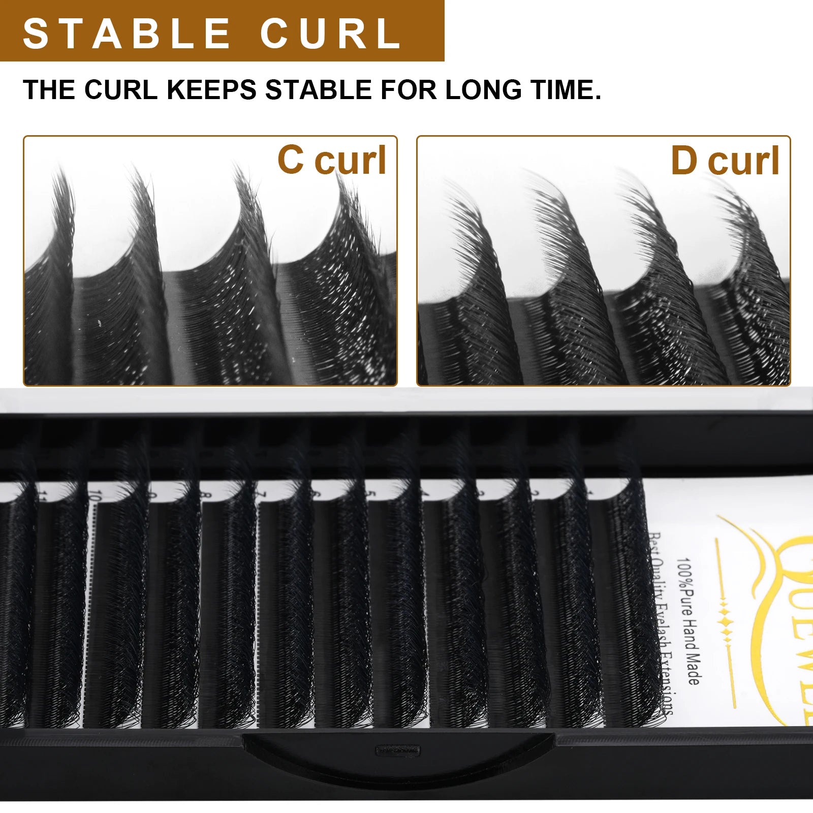 Quewel 5D/6D/8D W lashes 0.07 W Shape Eyelash Extensions 8-14 C/D Curl Natural Soft High Quality Idividual Professional Lashes