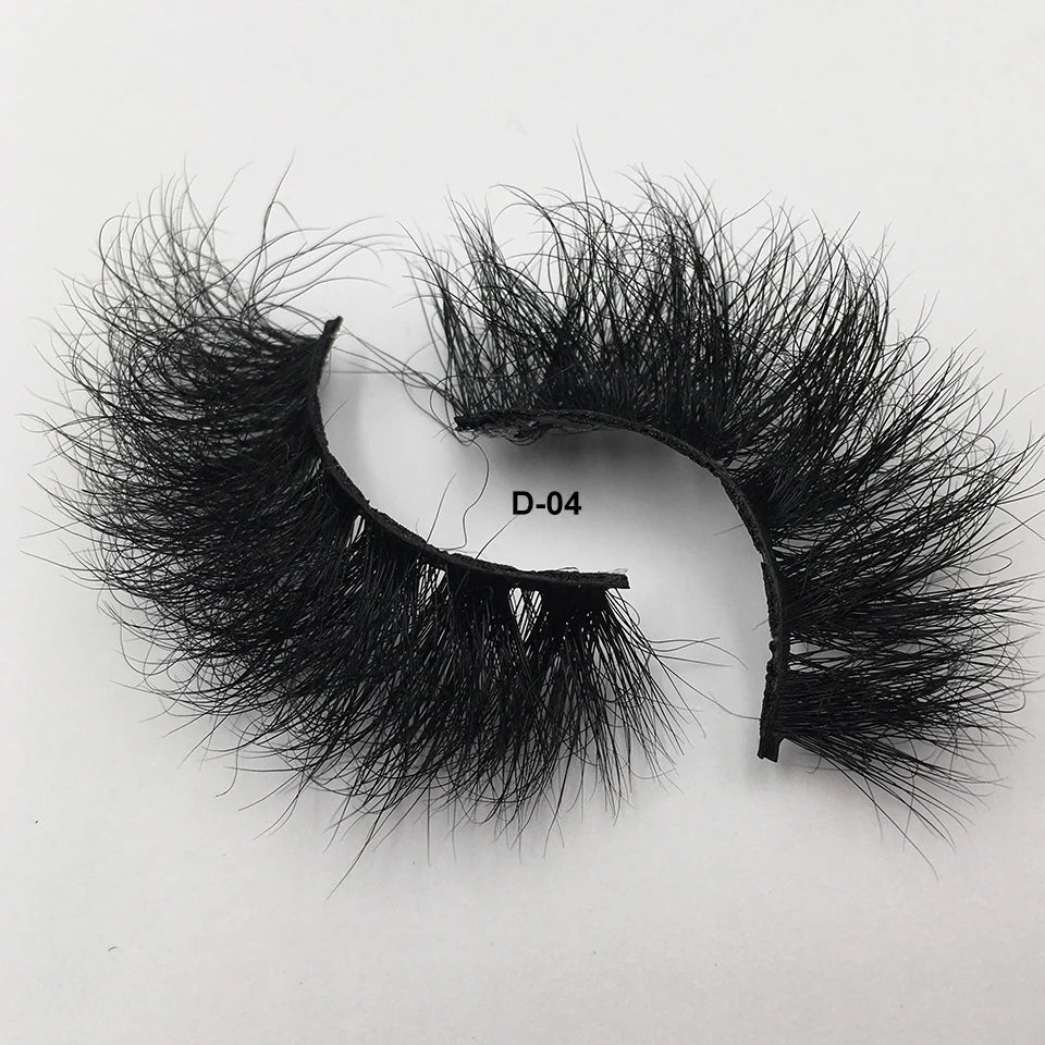 Fluffy Mink Lashes 25mm Lashes Dramatic Thick Volume Natural Eyelashes Make Up Eye Lashes 100% Cruelty Free Mink Eyelashes