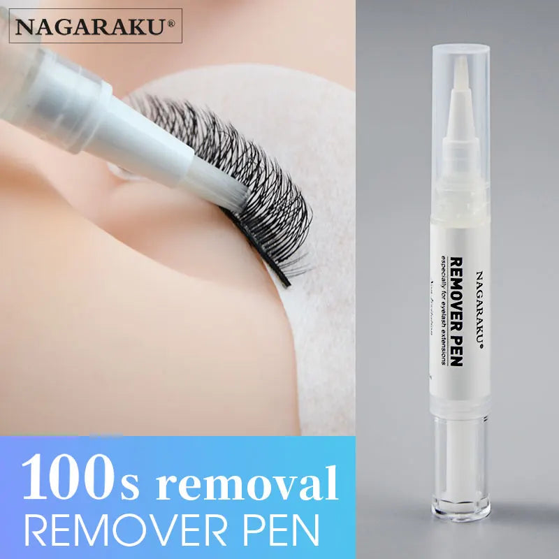 NAGARAKU Remover Pen with Brush 5ml 10ml Mild Fast Removing Handy Sanitary Injecting for Eyelash Extension Makeup Tools