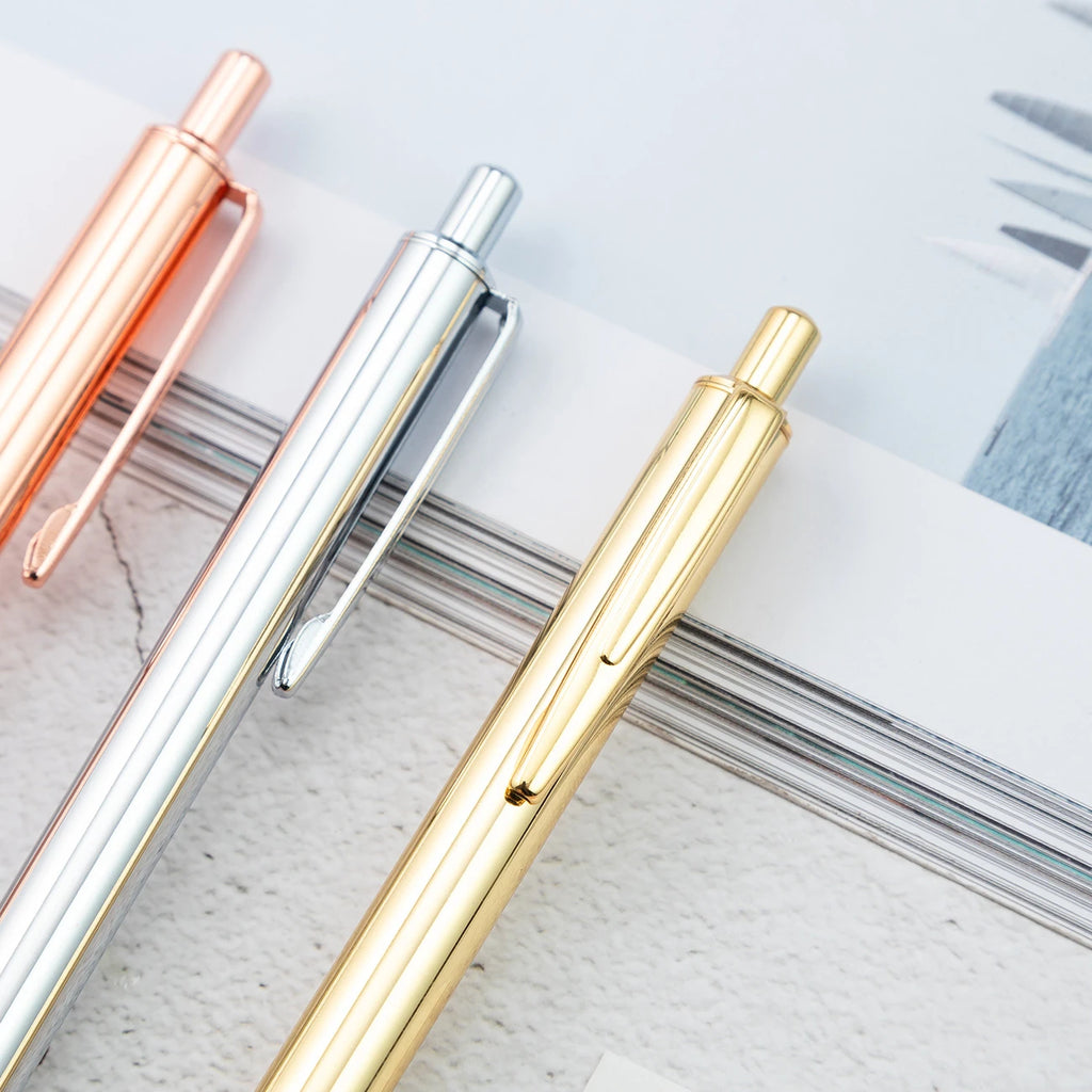 1-3 pcs Lytwtw's Roller Ballpoint Pen Luxury Cute Wedding Rose Gold Metal Stationery School Office Supply High Quality Spinning
