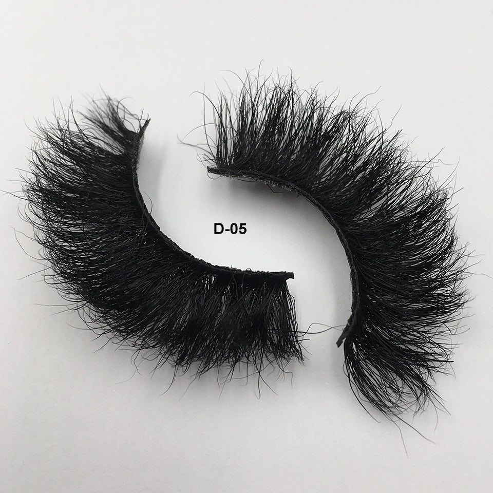 Fluffy Mink Lashes 25mm Lashes Dramatic Thick Volume Natural Eyelashes Make Up Eye Lashes 100% Cruelty Free Mink Eyelashes