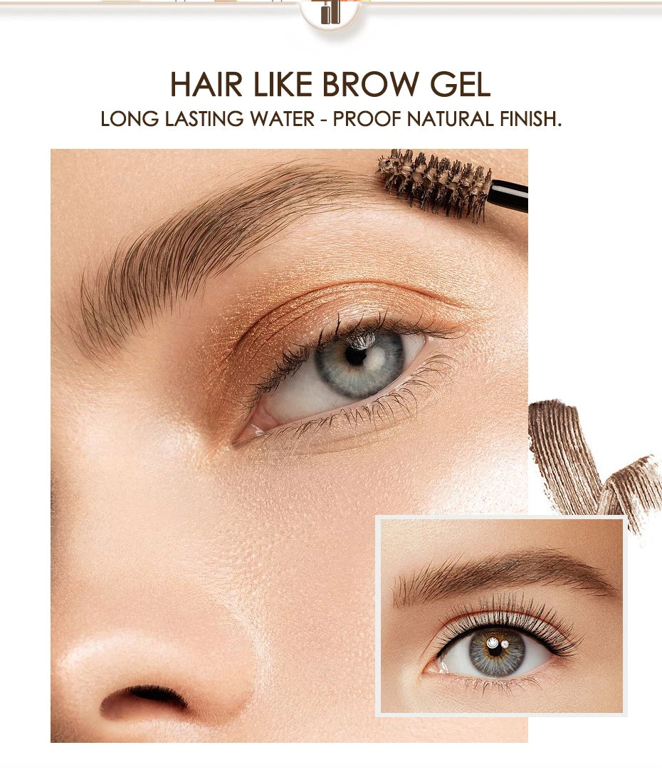 FOCALLURE Natural Brow Gel Long Hold Waterproof Eyebrow Cream Hair Like Finish Wild Eyebrows Styling Gel Beauty Eyes Makeup
