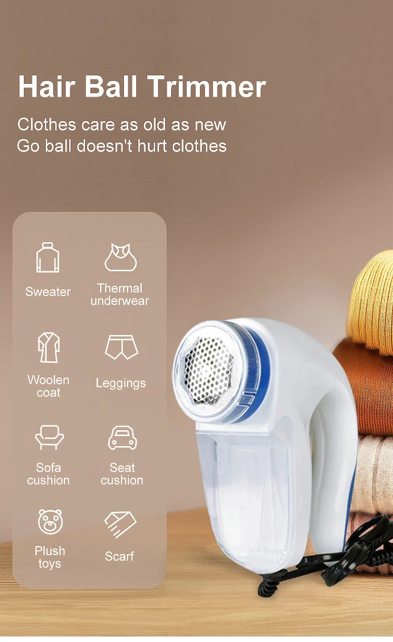 Lint Remover EU/US Electric Clothes Fuzz Pills Shaver Lint Pellet Sweaters Curtains Carpets Clothing Lint Pellet Cut Machine