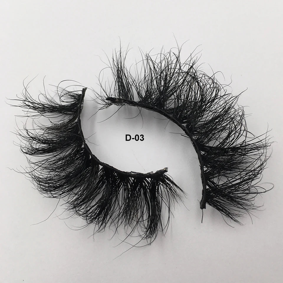 Fluffy Mink Lashes 25mm Lashes Dramatic Thick Volume Natural Eyelashes Make Up Eye Lashes 100% Cruelty Free Mink Eyelashes