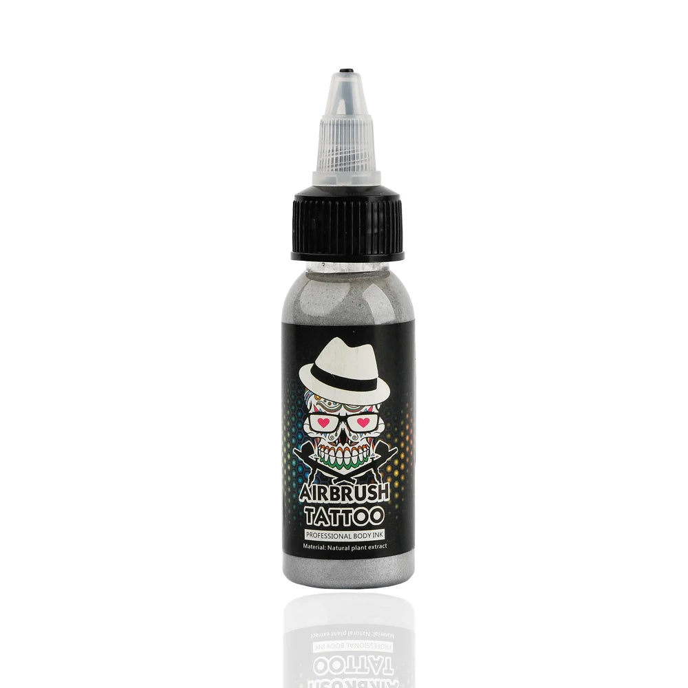 OPHIR Common Airbrush Temporary Tattoo Ink 30 ML/Bottle Body Painting Tattoo Ink Pigment White Color_TA053
