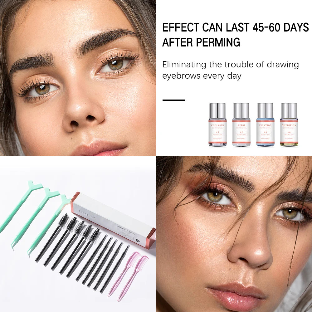New Eyebrow Perm Kit Semi-Permanent Brow Lamination Brows Lifting Perming Setting Cream Tools Set Salon Home Use