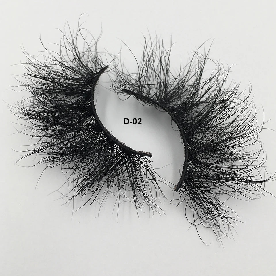 Fluffy Mink Lashes 25mm Lashes Dramatic Thick Volume Natural Eyelashes Make Up Eye Lashes 100% Cruelty Free Mink Eyelashes