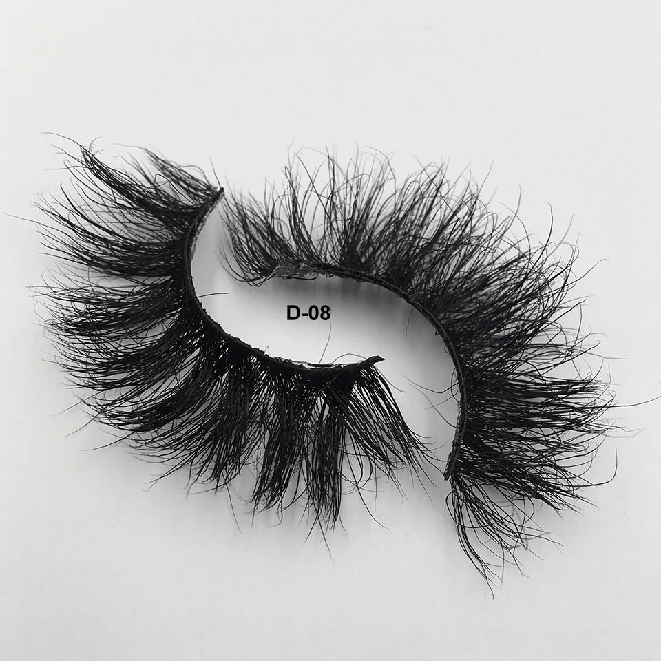Fluffy Mink Lashes 25mm Lashes Dramatic Thick Volume Natural Eyelashes Make Up Eye Lashes 100% Cruelty Free Mink Eyelashes