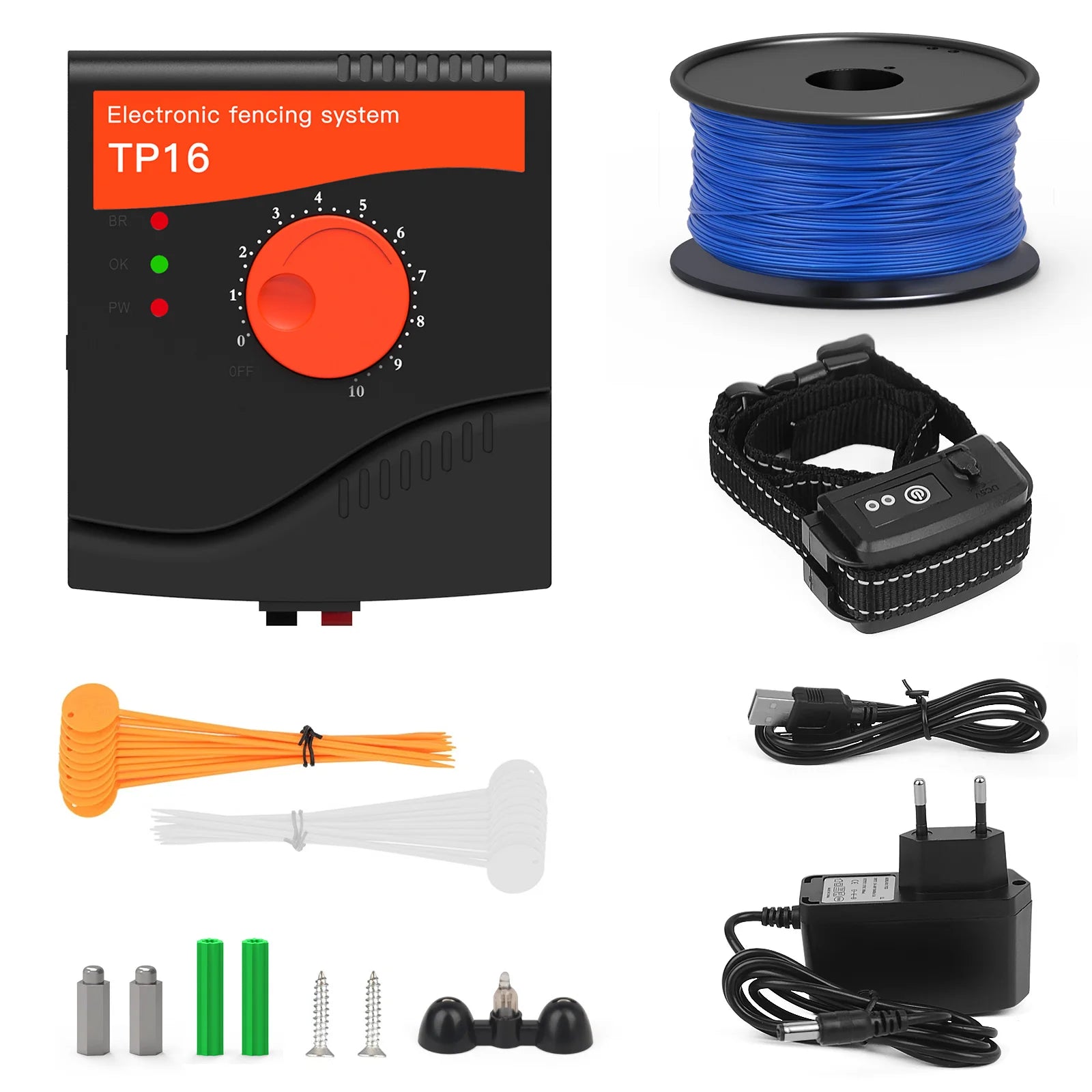 Pet Dog Electric Fence TP16 5625 Square Meters Waterproof Rechargeable Dog Training Electric shock Dogs Collar Dog accessories