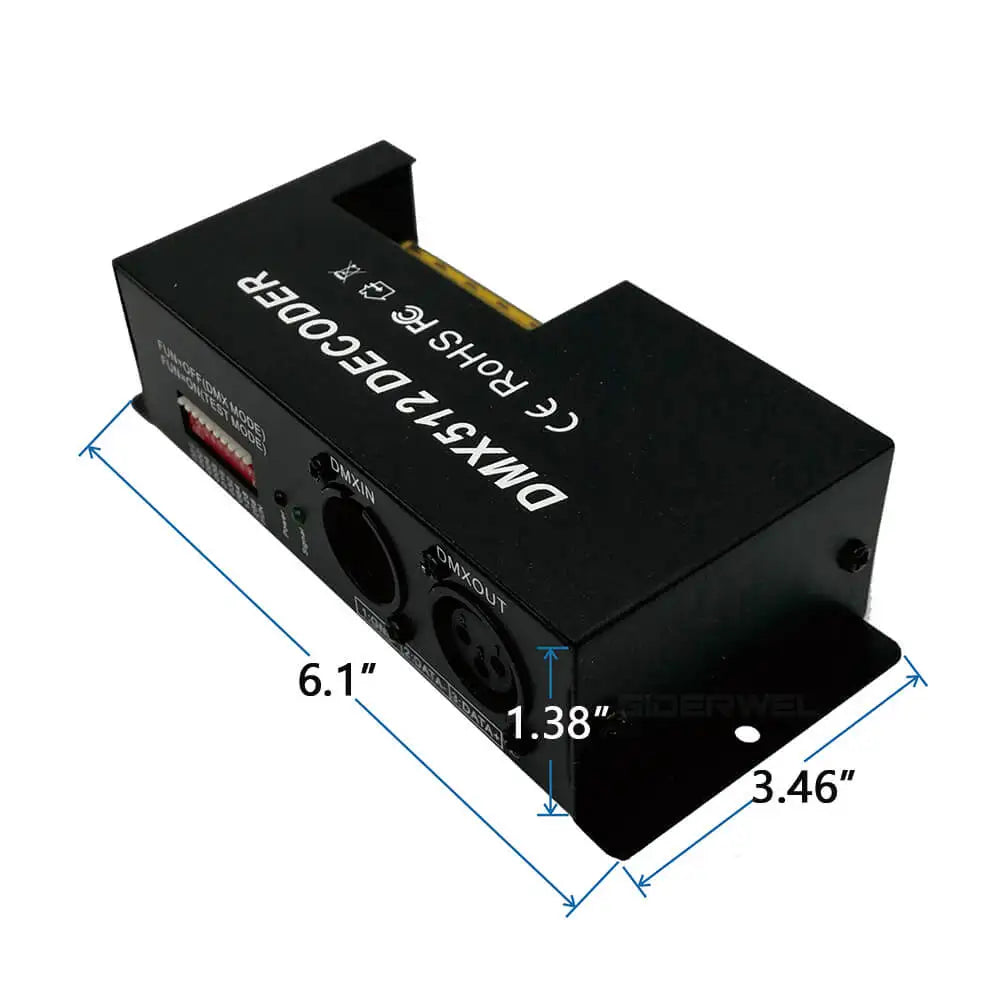 4 & 3 Channel RGBW DMX Decoder with RJ45 and XLR plug & DMX512 Dimmer Driver 20A  for DC12-24V PWM LED Strip Light Controller