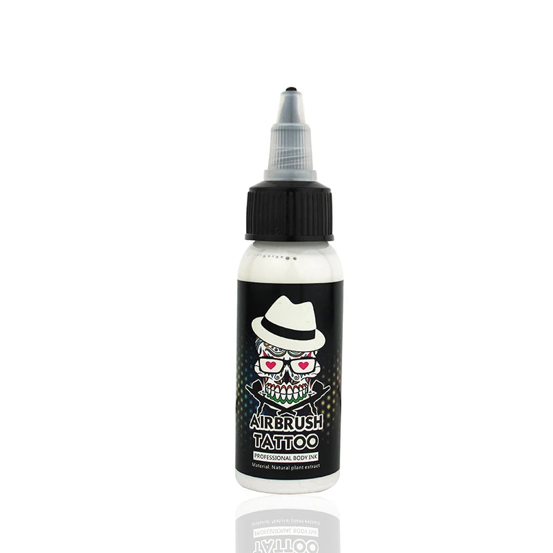 OPHIR Common Airbrush Temporary Tattoo Ink 30 ML/Bottle Body Painting Tattoo Ink Pigment White Color_TA053