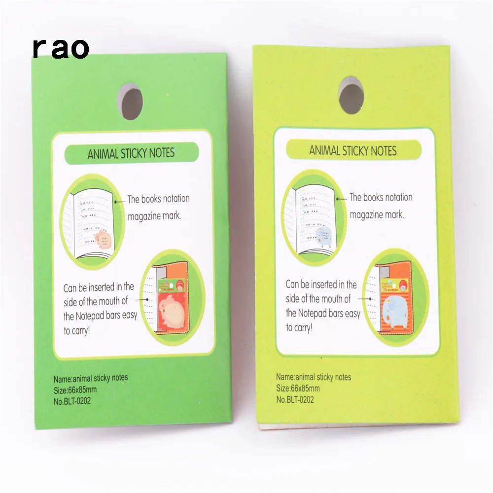 Charming 070 Animal Series Memo Pad Sticky Notes Bookmark Point It Sticker Paper office School Supplies Writing Pads Notebooks