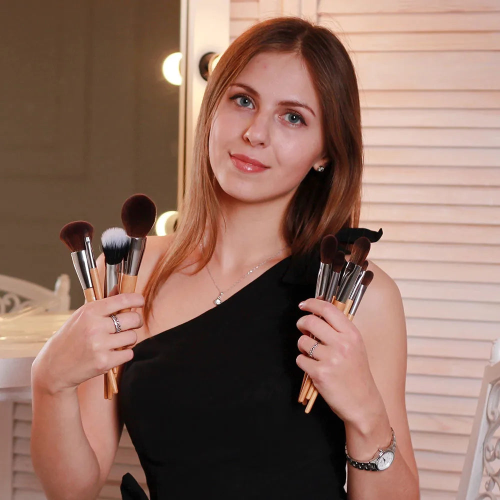 Professional Makeup Brushes Face Cheek Eyes Lips Powder Foundation Shadow Highlight Contour Blend Beauty Brush Tools Applicator