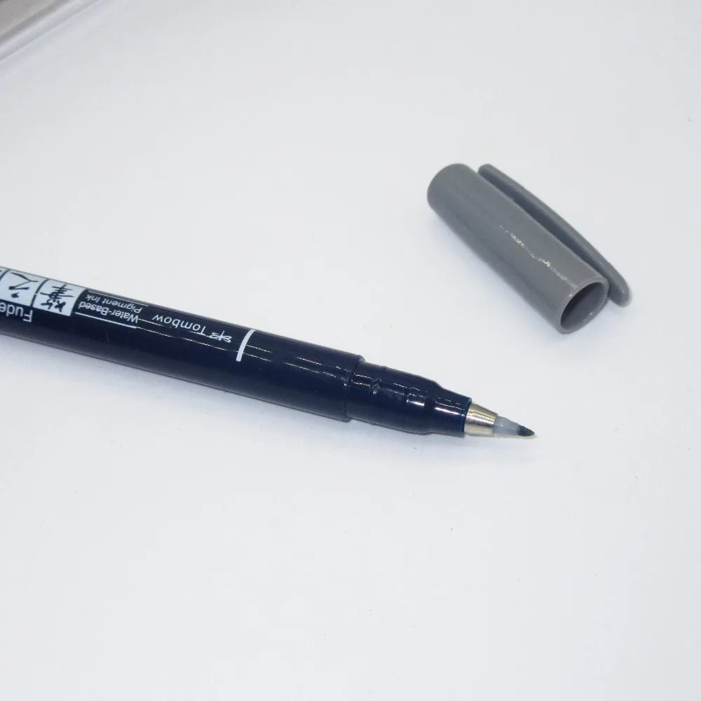 Tombow  Markers Water-Based Pigment Ink Calligraphy Lettering Pens Brush Marker Pens Fudenosuke Pens Set Japan
