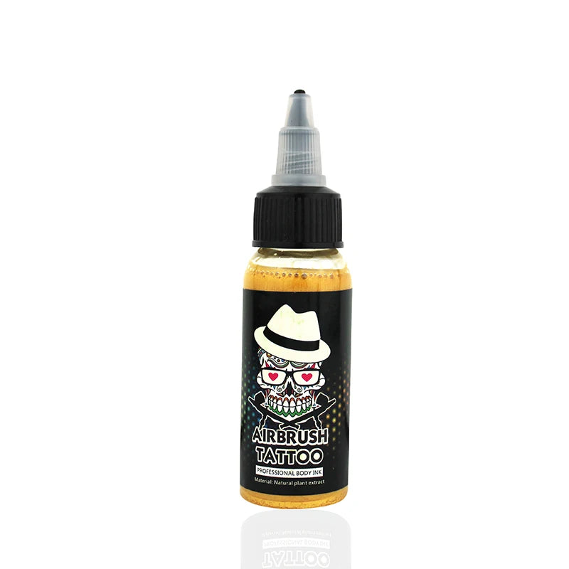 OPHIR Common Airbrush Temporary Tattoo Ink 30 ML/Bottle Body Painting Tattoo Ink Pigment White Color_TA053
