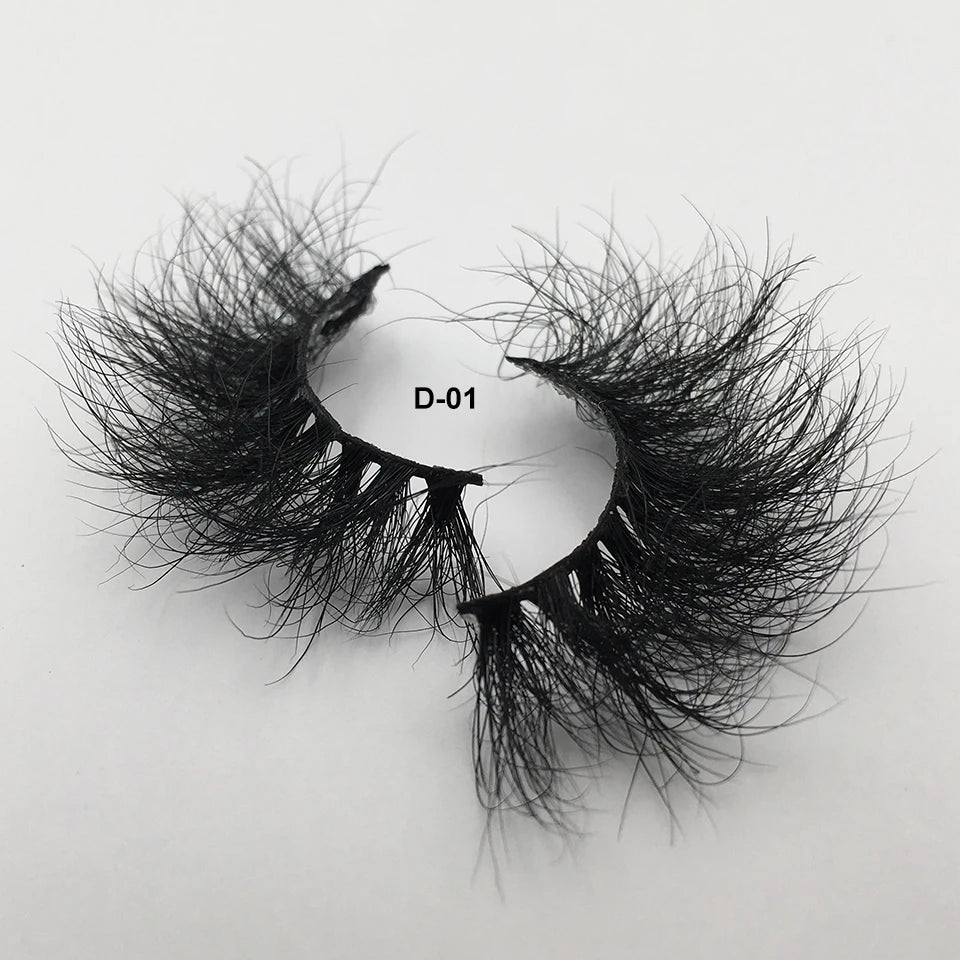 Fluffy Mink Lashes 25mm Lashes Dramatic Thick Volume Natural Eyelashes Make Up Eye Lashes 100% Cruelty Free Mink Eyelashes