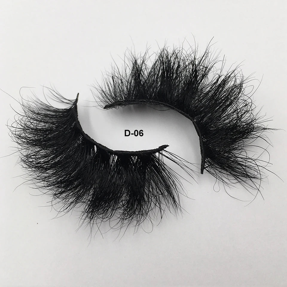 Fluffy Mink Lashes 25mm Lashes Dramatic Thick Volume Natural Eyelashes Make Up Eye Lashes 100% Cruelty Free Mink Eyelashes