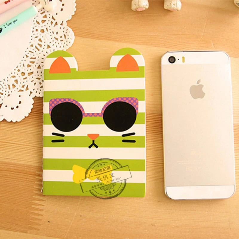 4 Pieces Lytwtw's Mini Cute Kawaii Journal Diary Notebook Lined Paper Notepad Kids Stationery School Office Supplies Gift
