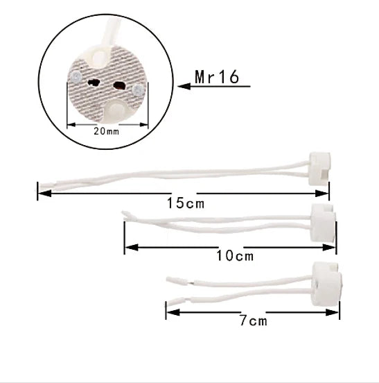 1/3/5pcs MR11 MR16 GU5.3 G4 Wire Connector Halogen LED Bulbs Holder Base Socket Screw Cap Socket Lamp Base Цоколь Лампы