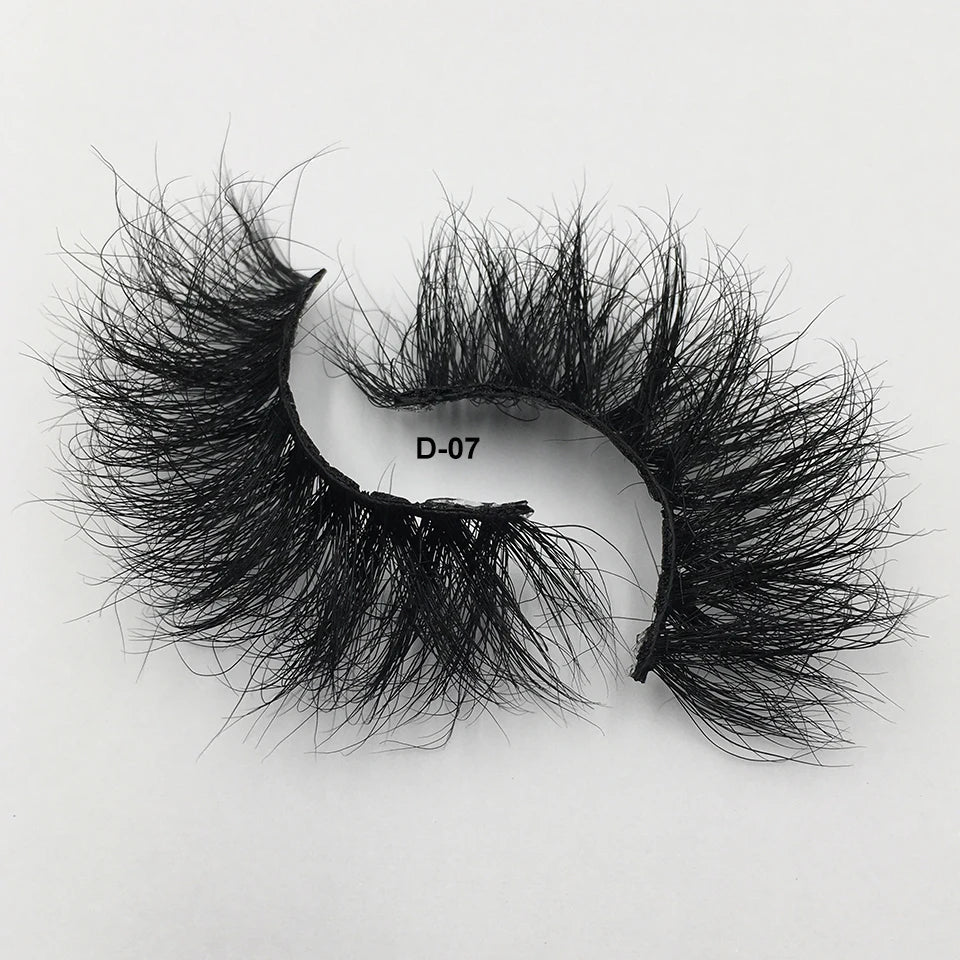 Fluffy Mink Lashes 25mm Lashes Dramatic Thick Volume Natural Eyelashes Make Up Eye Lashes 100% Cruelty Free Mink Eyelashes