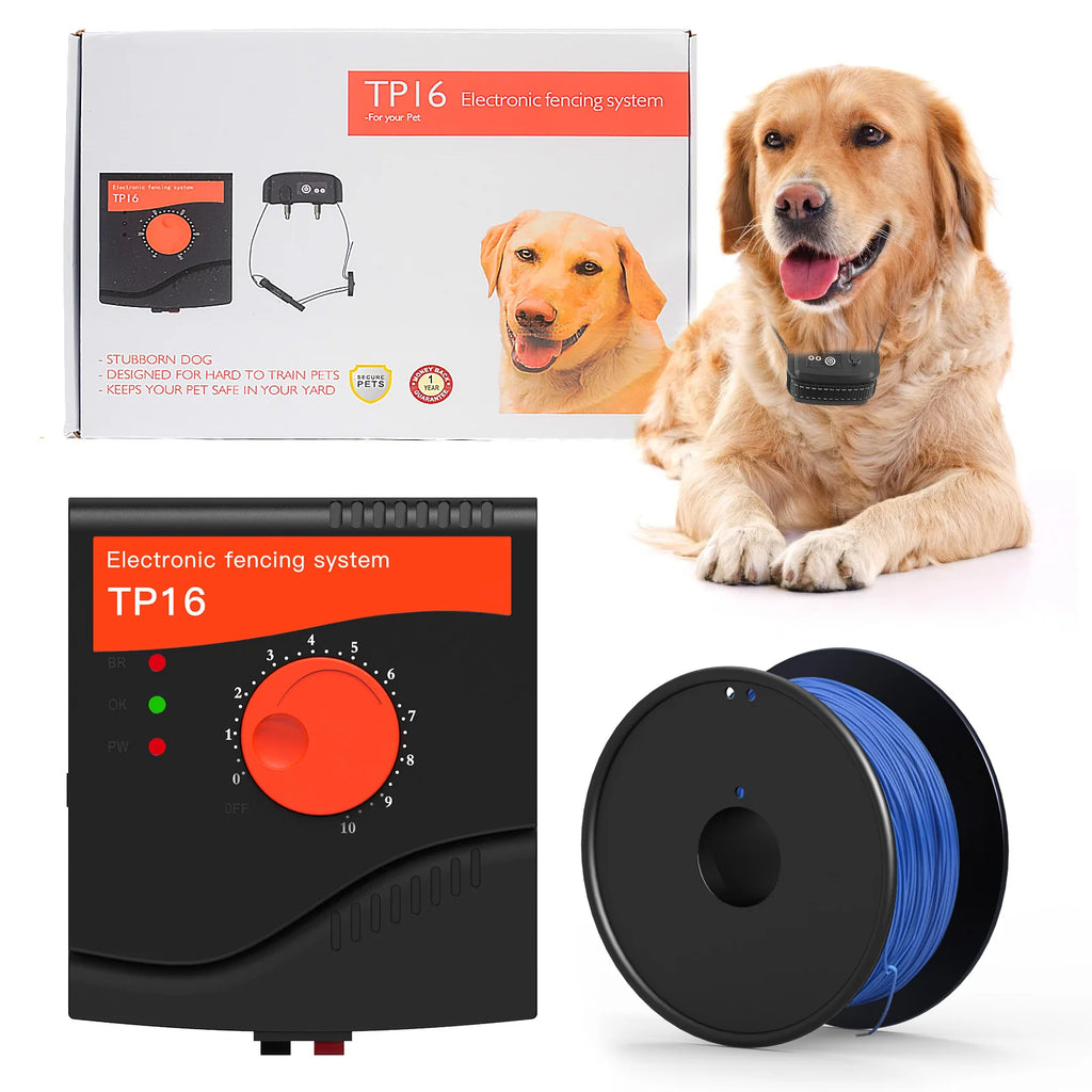 Pet Dog Electric Fence TP16 5625 Square Meters Waterproof Rechargeable Dog Training Electric shock Dogs Collar Dog accessories