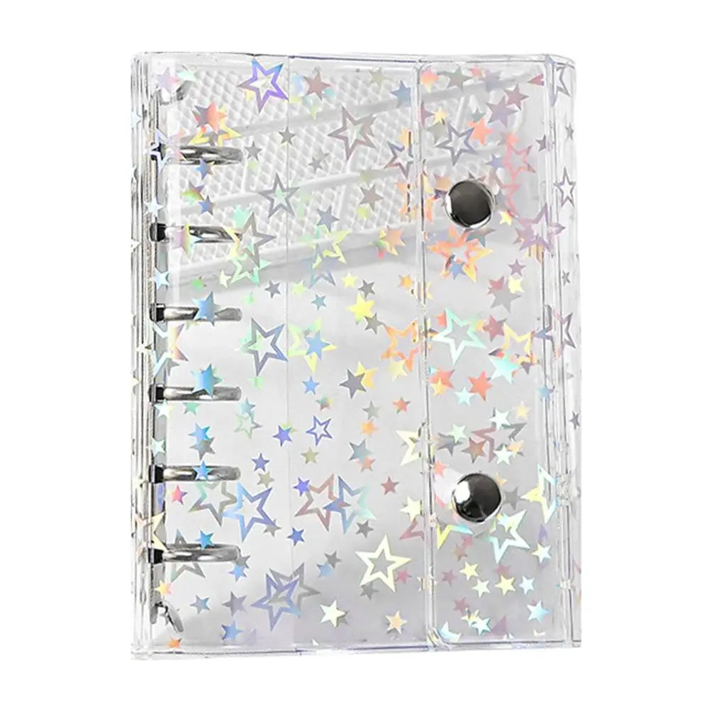 Colorful Laser Star M5 Loose Leaf Binder Pvc Journal Book A6 A7 A8 Journal Notebook Shell Outside Cover Colorful Fill