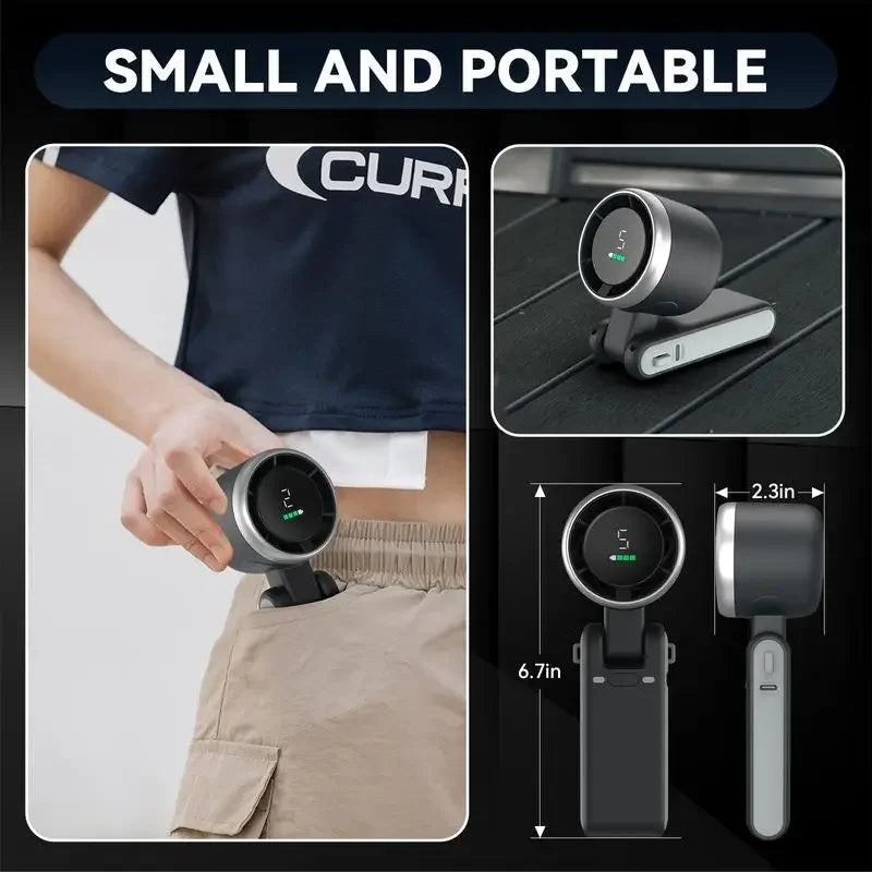 3-in-1 Fan, 5-speed, 3600mAh Rechargeable Lithium Battery, USB Charging, Travel Mini Fan