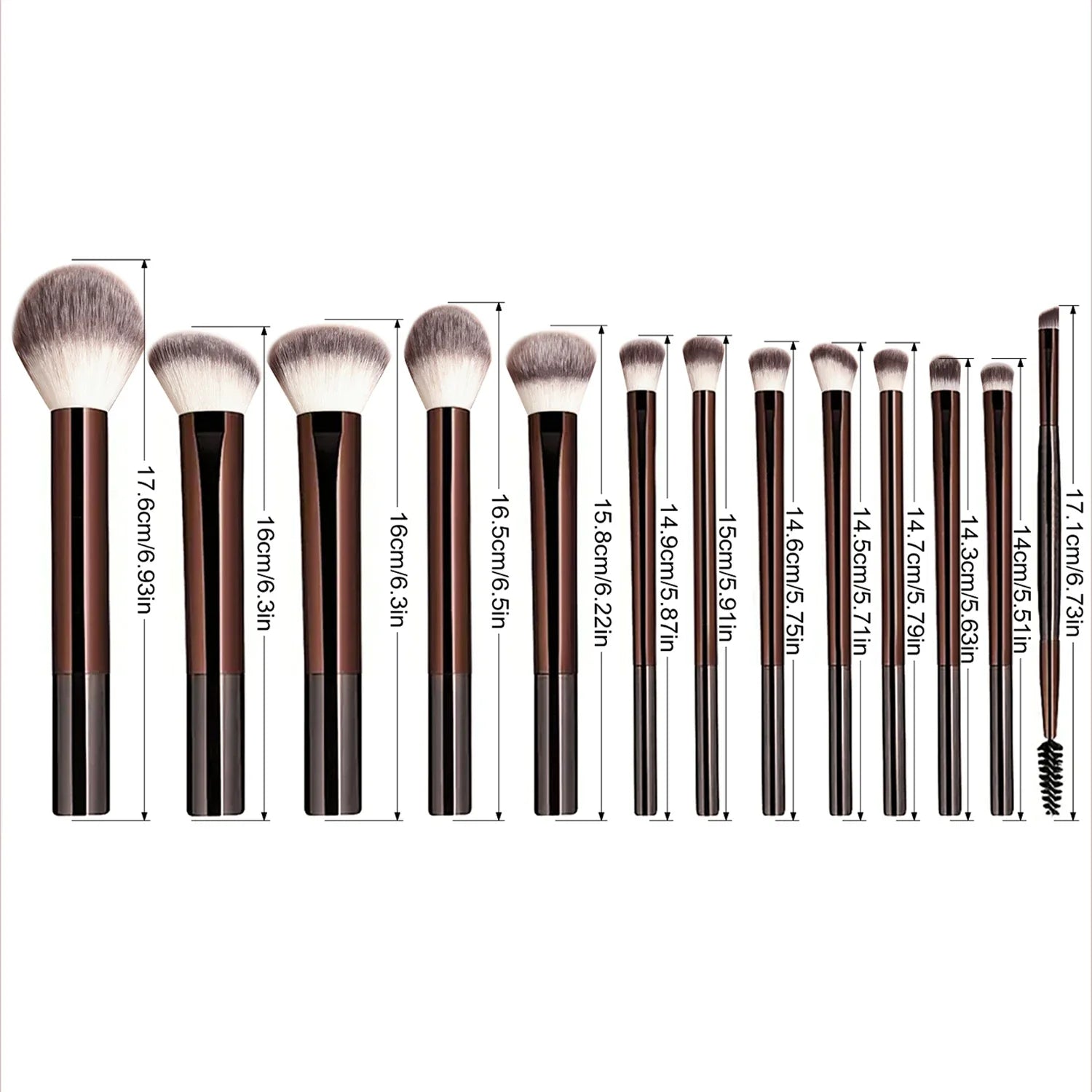 Soft Bristle Kabuki Blending Makeup Brush Set 13Pcs Foundation Eyeshadow Blush Cosmetic Tool Professional Salon Daily Facial Makeup Supply
