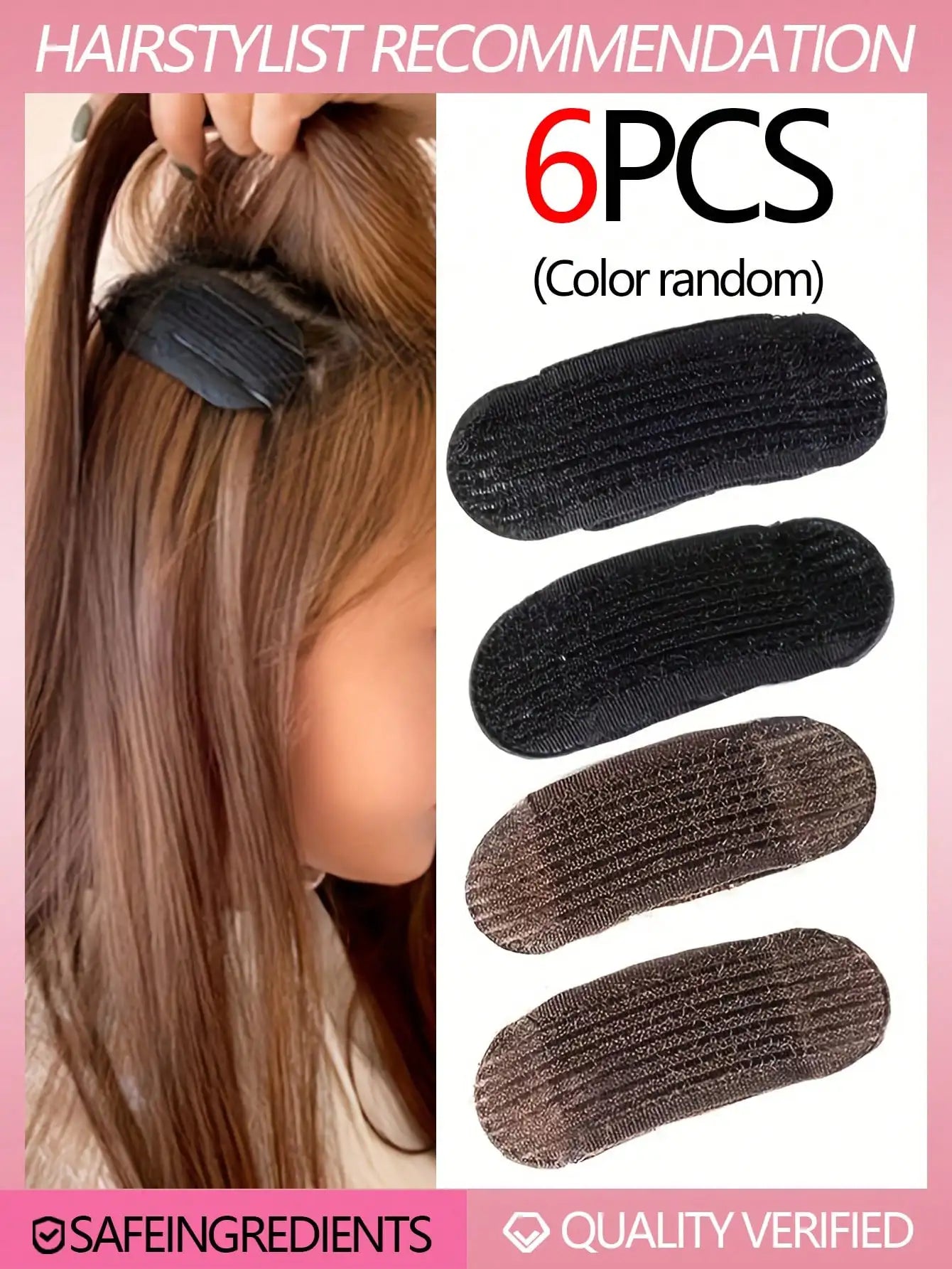 10/6/4/2pcs (Random Color) Invisible Hair Volume Clips, High Crown Hair Pad, Seamless Plastic Hair Clips, Bangs Clips, Suitable For Women, Essential For Hairstyle Design