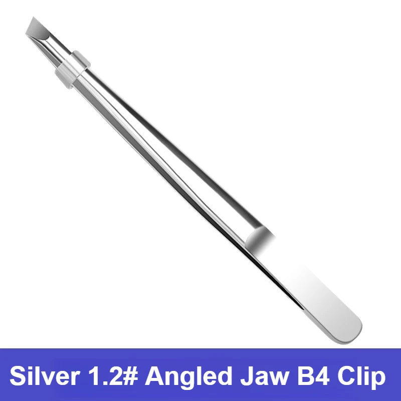 Stainless Steel Precision Tweezers Multi Functional Slant Tip Tool for Eyebrow Beard Facial Hair Removal Unisex Daily Grooming Accessory