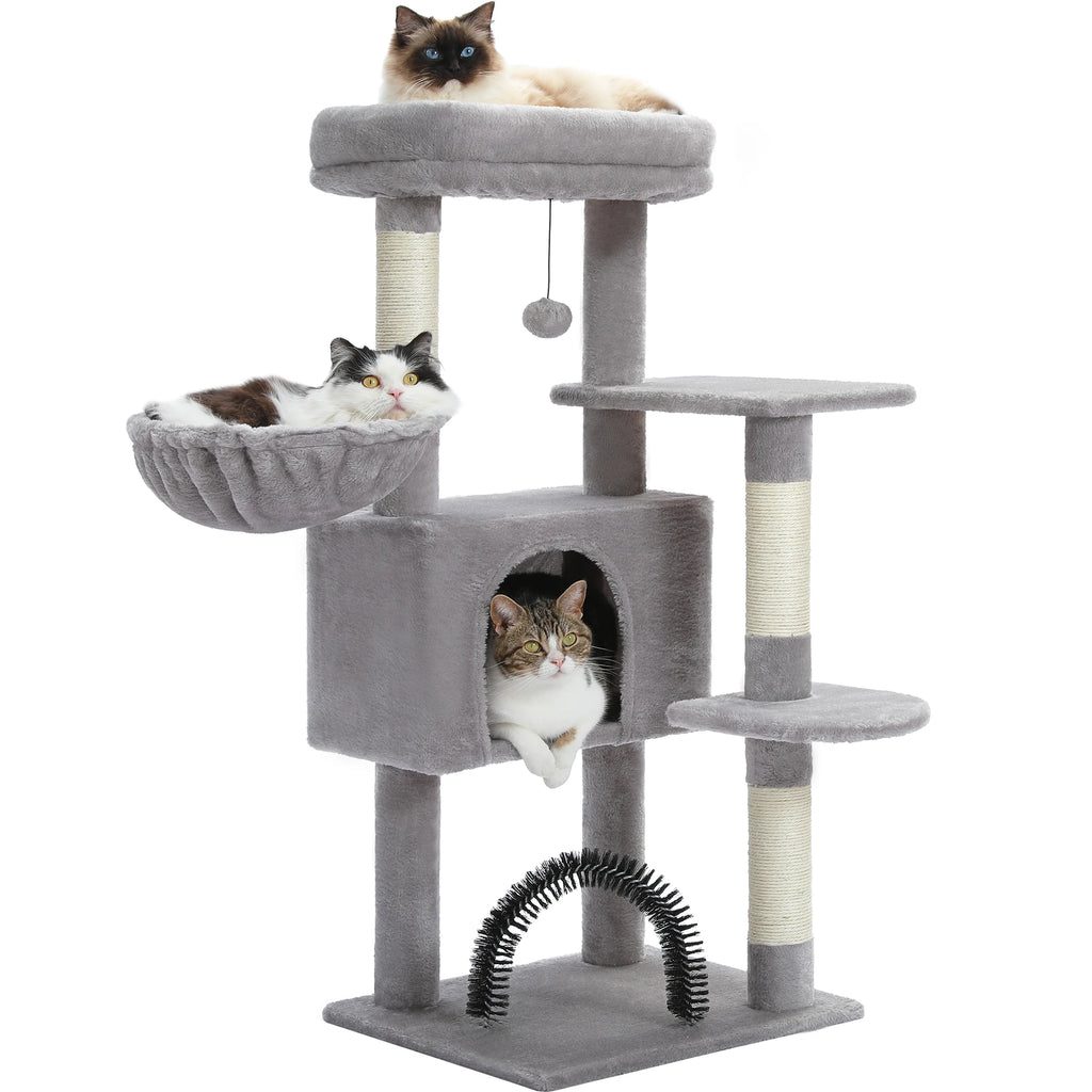 Multi-Level Cat Tree Tower with Sisal Scratching Posts and Pad Soft Top Perch Large Cat Condo for Indoor Cat Scratchers Cat Toys