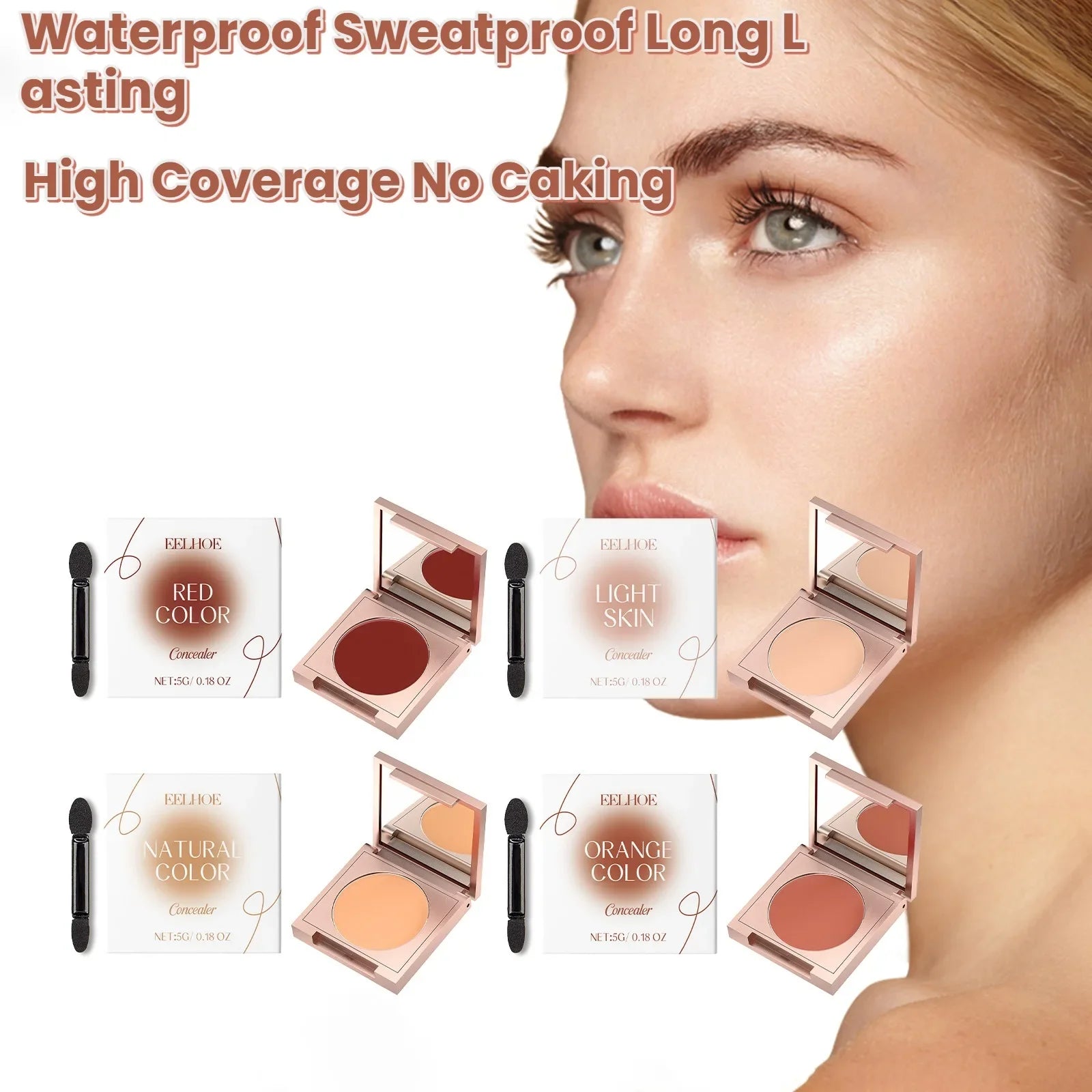High-Pigment Full Coverage Cream Highlighting Contouring for Dark Circles Tattoos Acne Waterproof Long-Lasting Matte Finish New