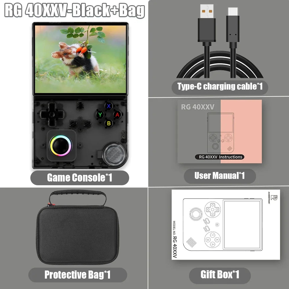 ANBERNIC RG 40XX V Retro Handheld Game Console 4.0-inch IPS Screen Linux 5G WIFI RG40XXV Video Player 256G 300+ PSP Games Gift