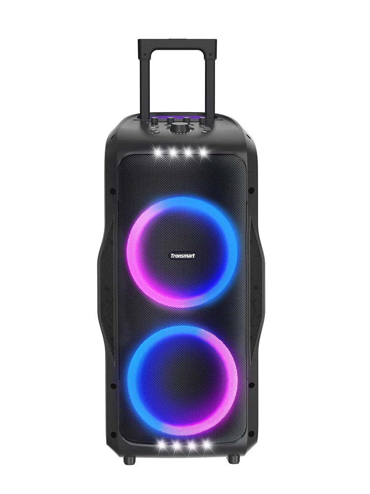Tronsmart Halo 300 Speaker Partybox 240W with Guitar/Mic/XLR Input, TWS, 20H Playtime, wheels & Hidden Lever, for Party