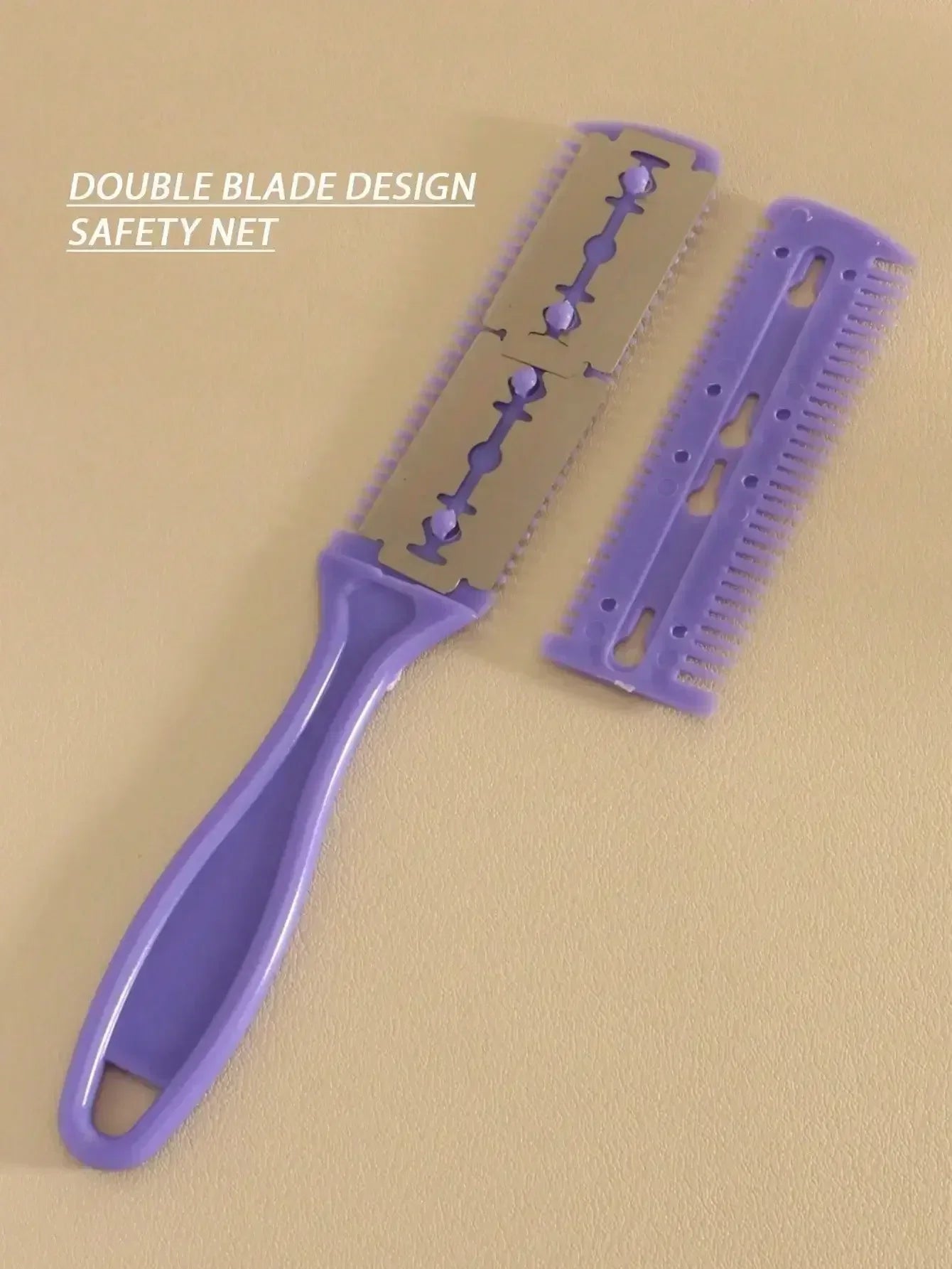 Double-Sided Double Blade Barber Comb, 1pc Thinning Razor Comb, Thinning Comb, Slim Hair Trimming Comb, With Thin