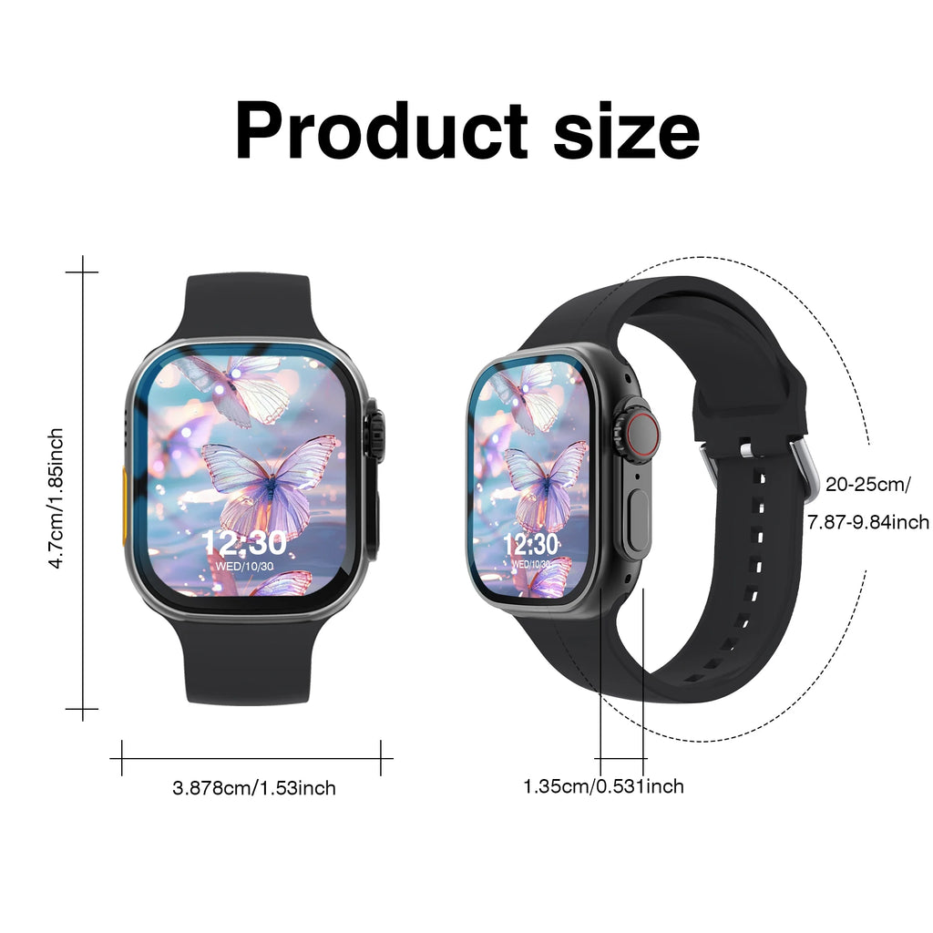 2.01'' Sports Smart Watch Fitness Clock Health Monitor Waterproof Smartwatch Wireless Call Watches for Men Women IOS Xiaomi 2026
