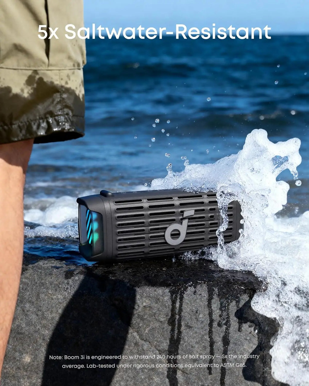 Soundcore Boom 3i by Anker, Compact Outdoor Speaker, IP68 Waterproof, Floating Playback, Saltwater-Resistant  (Refurbished)