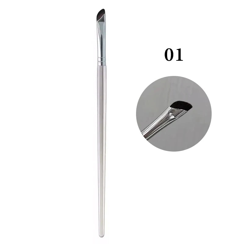 Sickle Eyeliner Brush Diagonal Eyebrow Brushes Blade Brush Undereyelid To Sleeping Silkworm Detail Brush Ultra-thin Makeup Tools