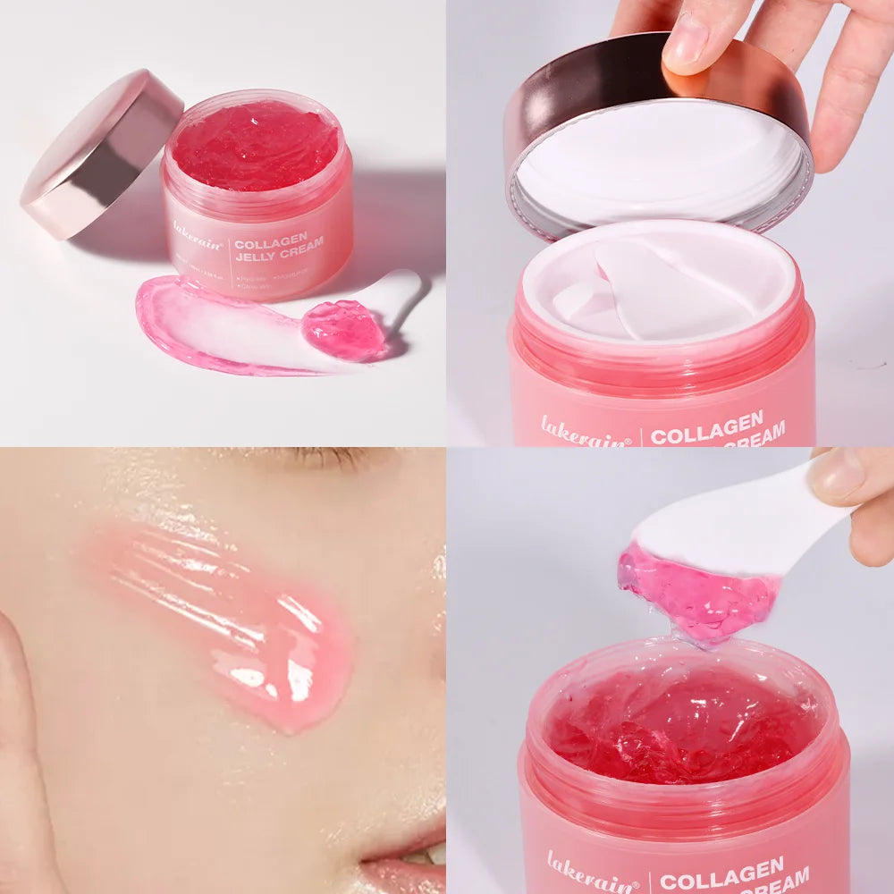 Deep Hydrating Collagen Jelly Cream Moisturizing Tightening Soothing Anti-Aging Firmness Hydration Cream Skincare Cosmetics