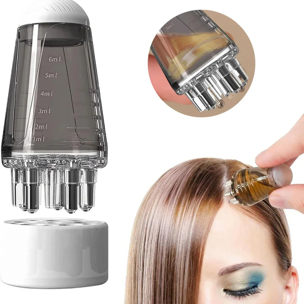 Scalp Applicator Liquid Comb Portable Mini Massage Combs Essential Oil Fluid Guiding Massager Anti Hair Loss Head Care Tools